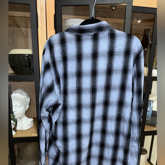 Ovadia & Sons Button Down Flannel Shirt long sleeve plaid windowpane sweater - Picture 6 of 8